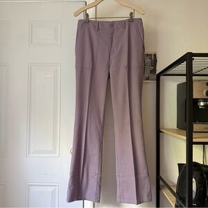 NWT Y.T.G. plum purple pale wool blend bootcut leg‎ trousers pants